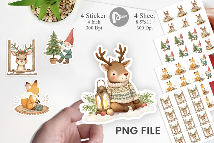 Scandinavian Christmas Sticker