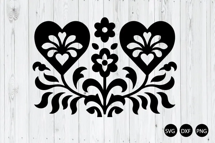Scandinavian Hearts SVG, Valentine's Day SVG