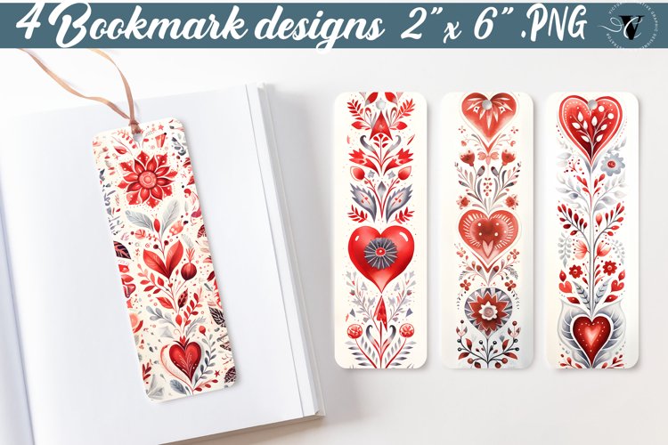 Bookmark designs | Christmas Scandinavian motifs