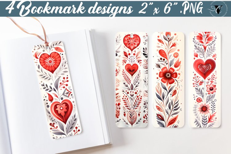 Bookmark designs | Christmas Scandinavian motifs example image 1