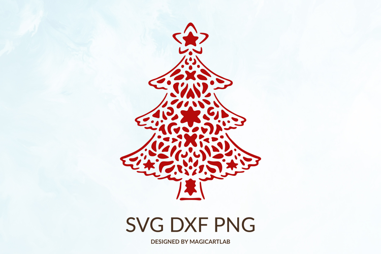 Christmas Tree Stencil|Scandinavian Pattern