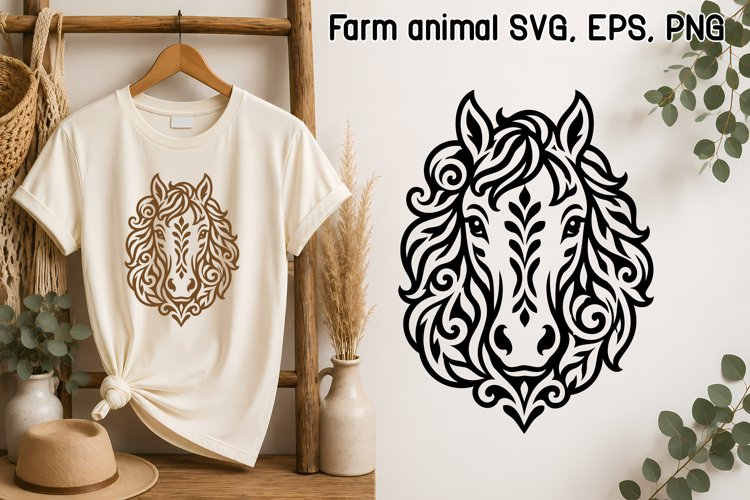 Scandinavian Ornament SVG Design | Farm Animal SVG