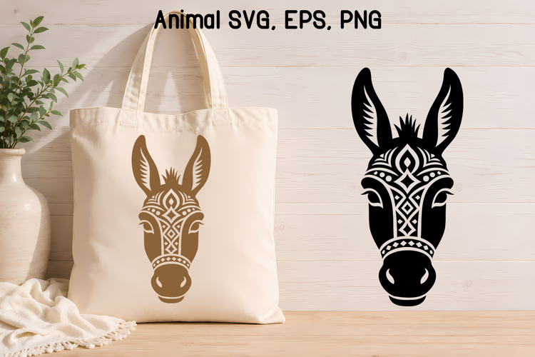 Scandinavian Ornament SVG Design | Donkey SVG Farm Design