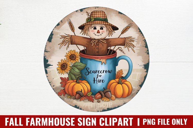 Fall Farmhouse Sign Clipart PNG