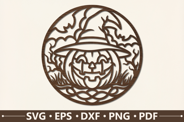 Scarecrow Halloween Sign SVG