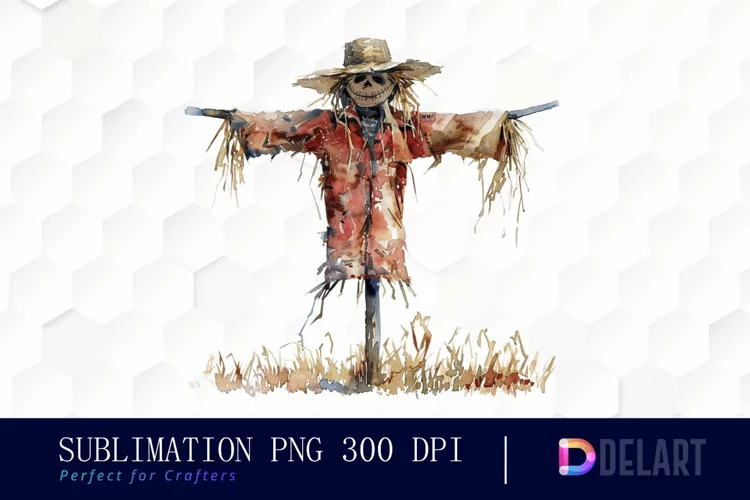 Scarecrow Straw Watercolor Clipart