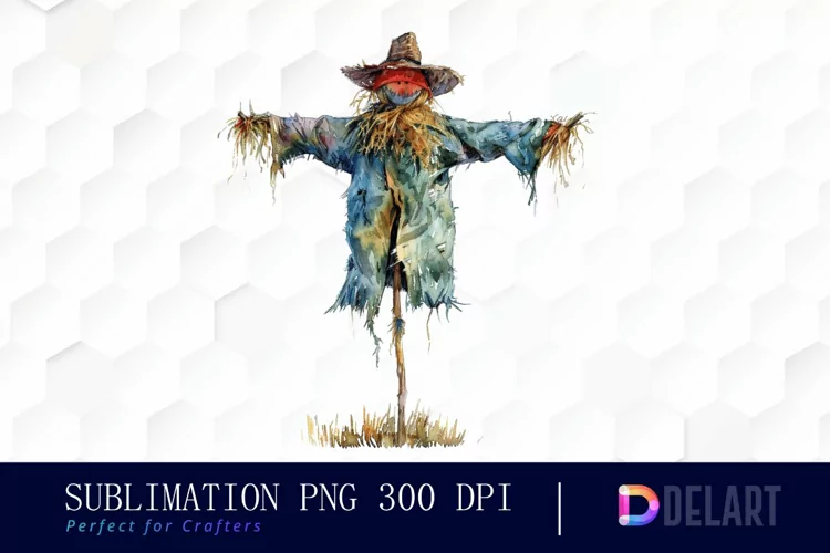 Scarecrow Straw Watercolor Clipart