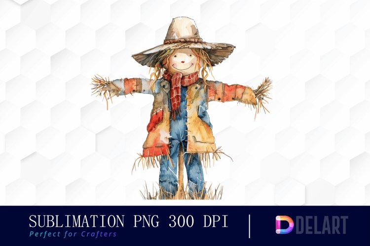 Scarecrow Straw Watercolor Clipart