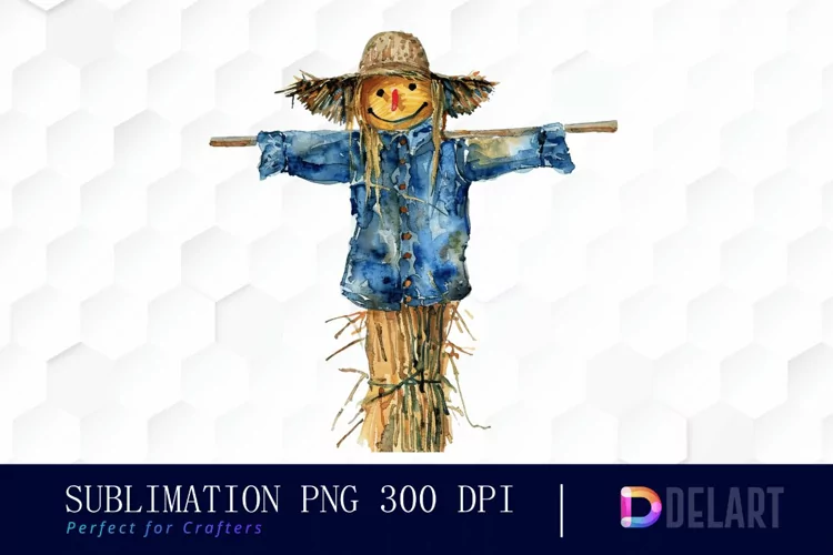 Scarecrow Straw Watercolor Clipart