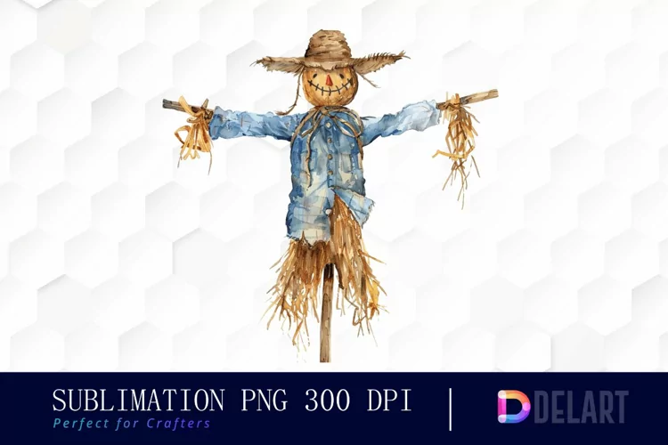 Scarecrow Straw Watercolor Clipart