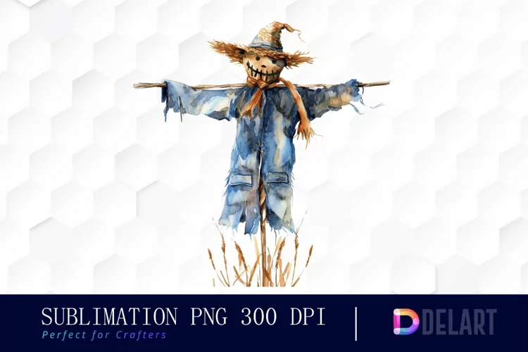 Scarecrow Straw Watercolor Clipart