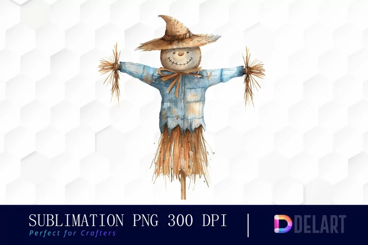 Scarecrow Straw Watercolor Clipart
