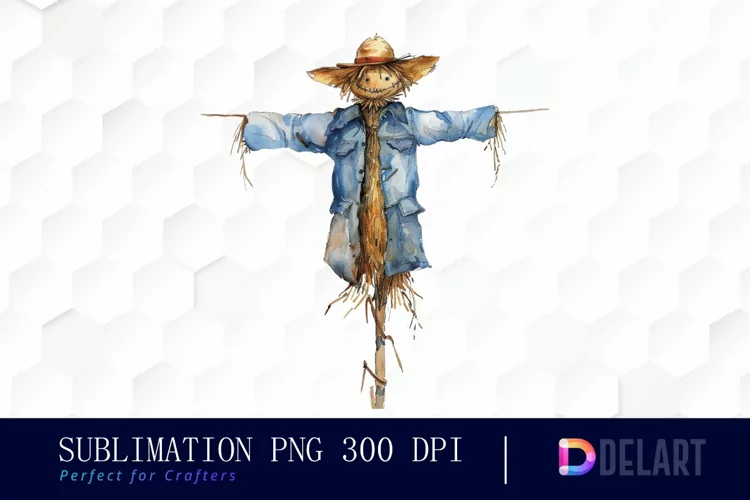 Scarecrow Straw Watercolor Clipart