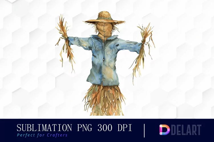 Scarecrow Straw Watercolor Clipart