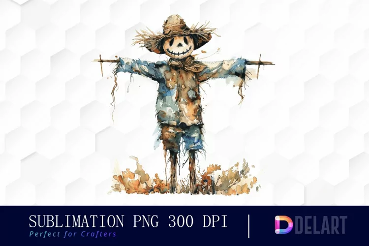 Scarecrow Straw Watercolor Clipart