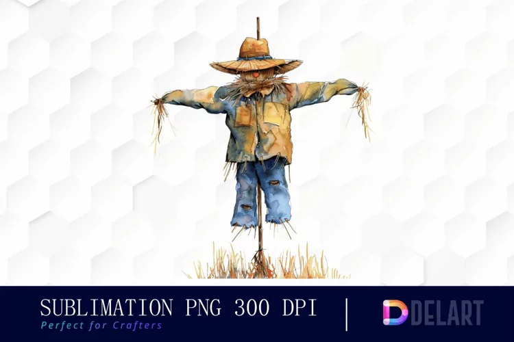 Scarecrow Straw Watercolor Clipart