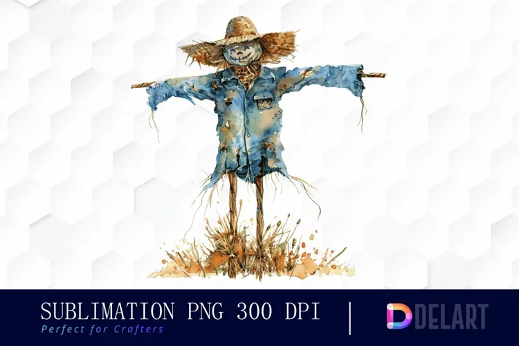 Scarecrow Straw Watercolor Clipart