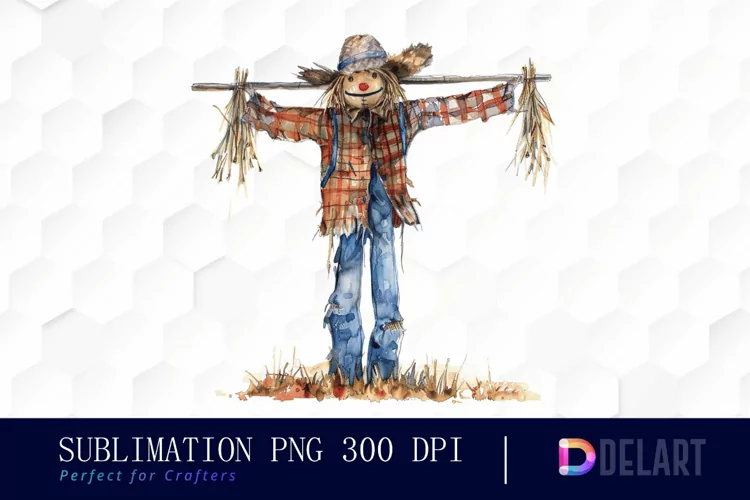 Scarecrow Straw Watercolor Clipart