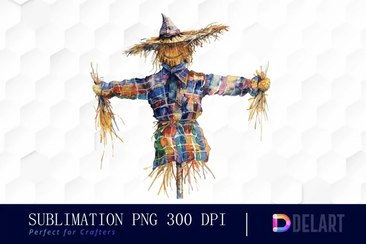 Scarecrow Straw Watercolor Clipart