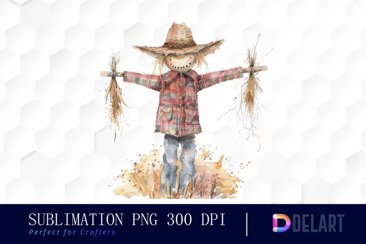 Scarecrow Straw Watercolor Clipart