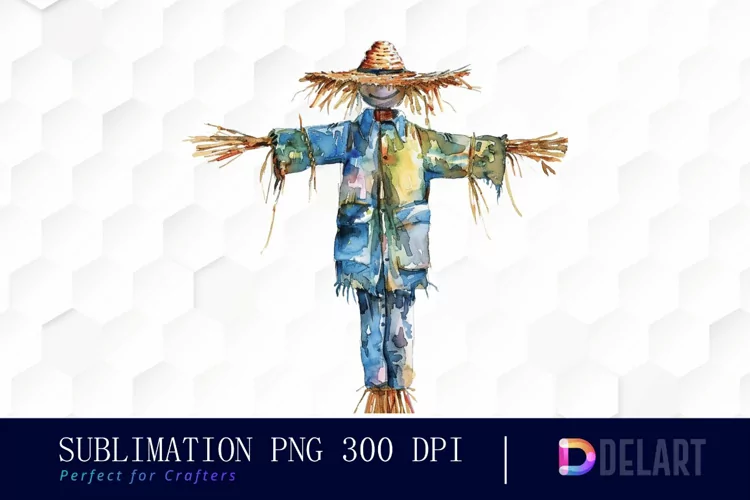 Scarecrow Straw Watercolor Clipart