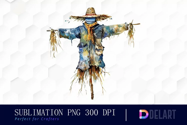 Scarecrow Straw Watercolor Clipart