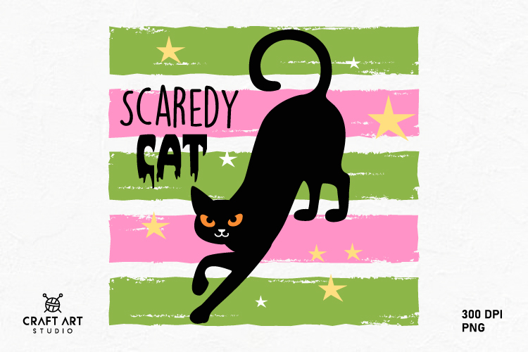 Halloween Cat Stripes PNG, Halloween T Shirt PNG
