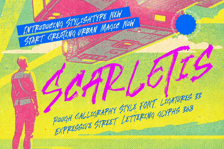 Scarletis - Rough Calligraphy Style Font