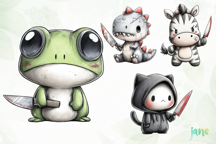 Scary Animals Sublimation PNG