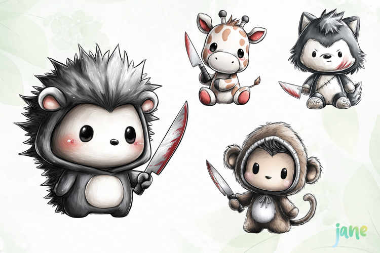 Scary Animals Sublimation PNG