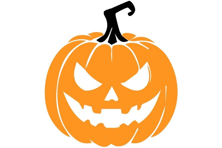 Scary Jack Lantern Halloween Pumpkin Graphic example image 1