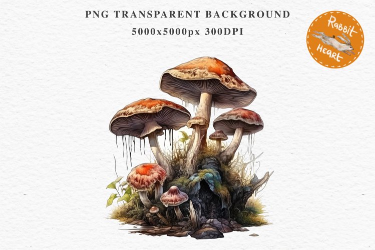 Scary Mushroom Dark Fall PNG Halloween Clipart Scrapbooking