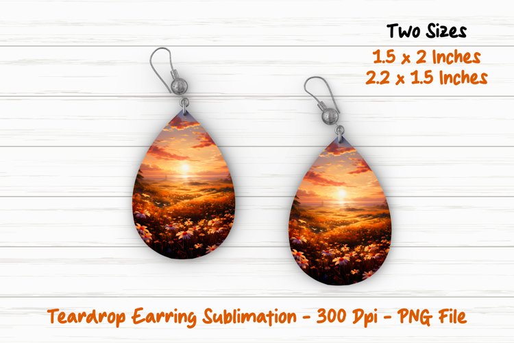 Scene Painting Teardrop Earring |Teardrop Earrings | Earring
