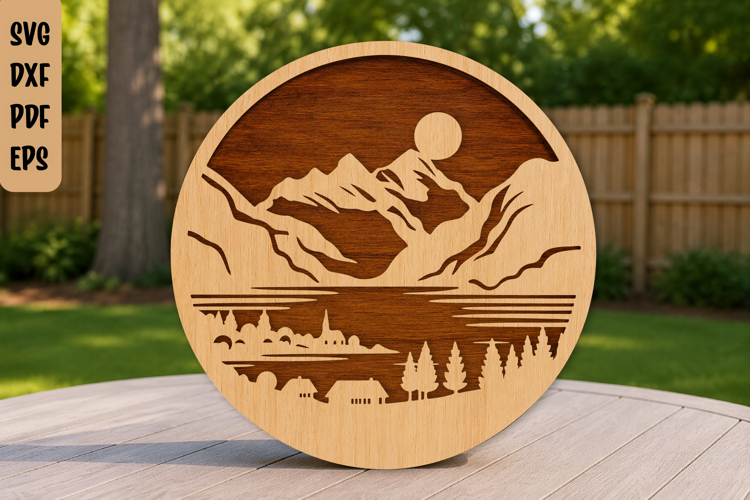 Scenic Landscape Laser Cut File