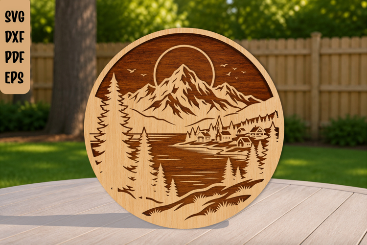 Scenic Landscape Laser Cut File
