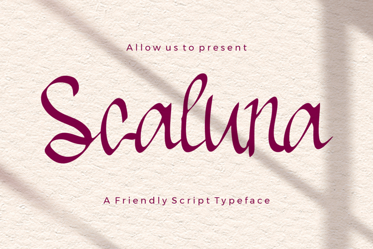 Scaluna - A Friendly Script Font