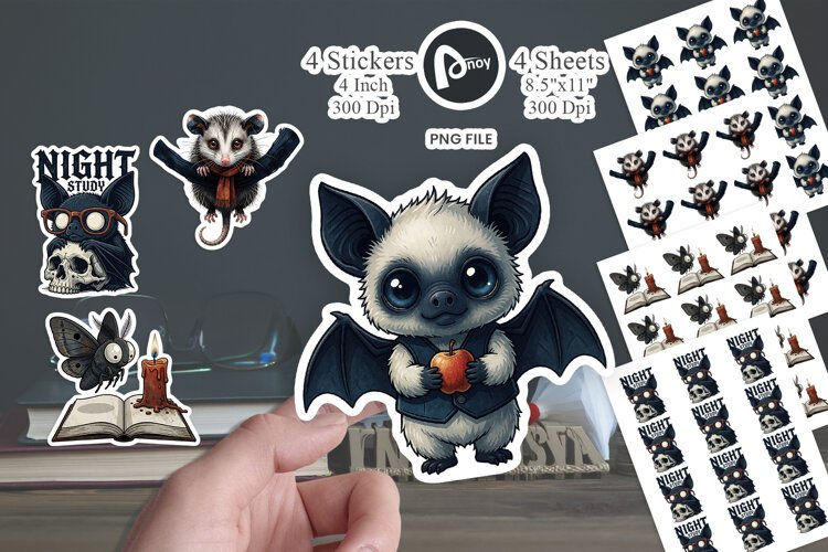 Scholarly Nocturnal Sticker example image 1