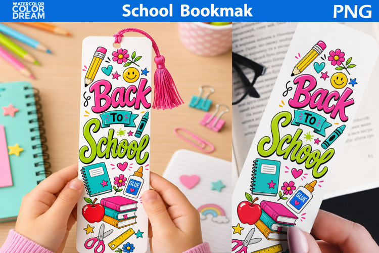 Back To School Bookmark PNG | Teacher School Art