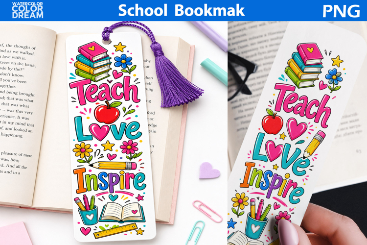 Teach Love Inspire | Teacher Bookmark Printable