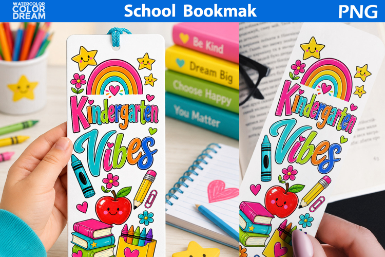 Kindergarten Vibes Bookmark | Back to School Printable
