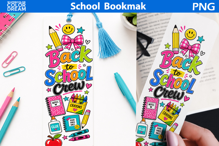 Back to School Crew | School Bookmark Sublimation