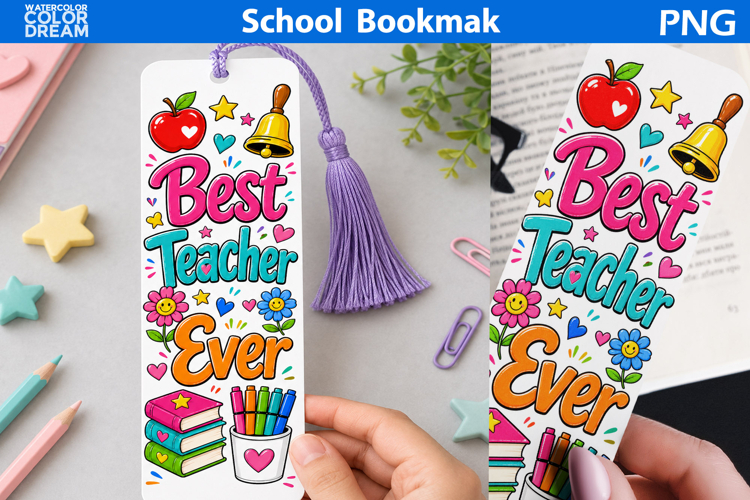 Best Teacher Ever Bookmark | School Printable