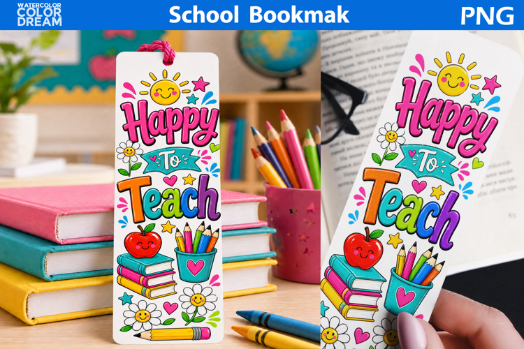 Happy to Teach Bookmark | Teacher School Printable