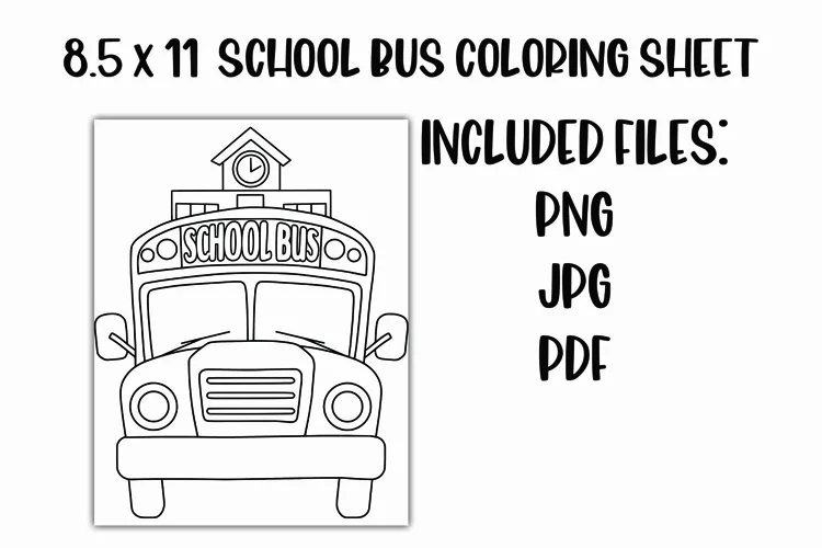 School Bus Coloring Sheet
