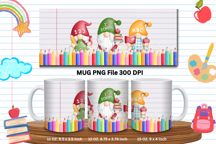 11oz & 15oz Mug School Design Teacher Pencil Back to School