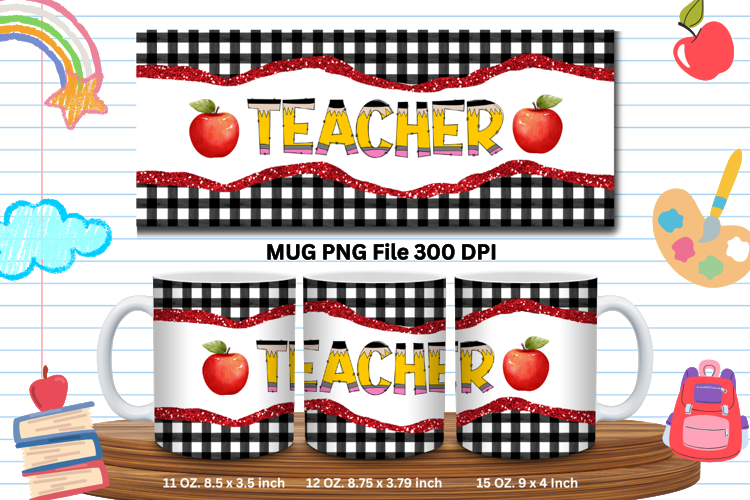 11oz   15oz Mug School Design Teacher Pencil Back to School