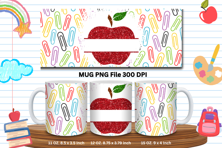 11oz & 15oz Mug School Design Teacher Pencil Back to School