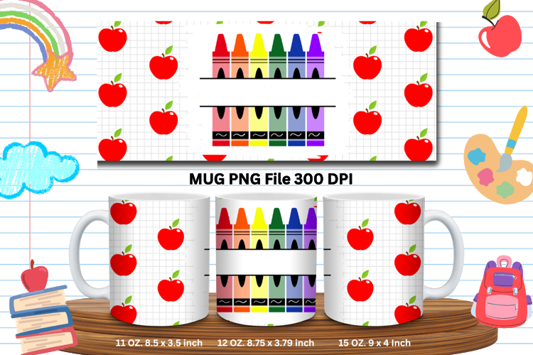 11oz & 15oz Mug School Design Teacher Pencil Back to School