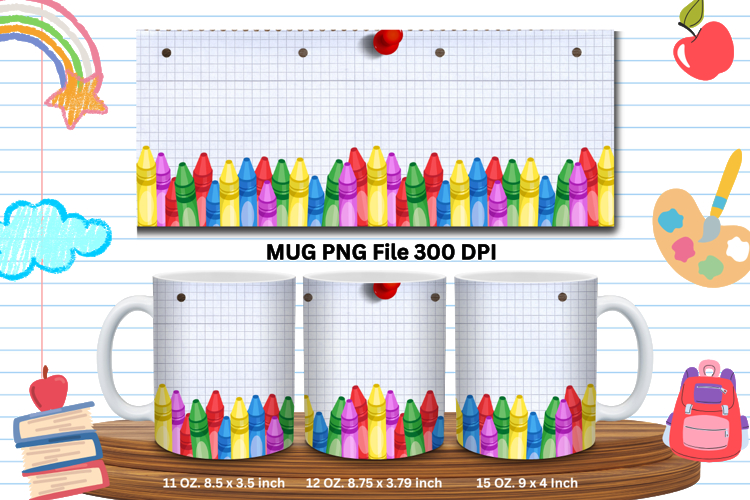 11oz & 15oz Mug School Design Teacher Pencil Back to School