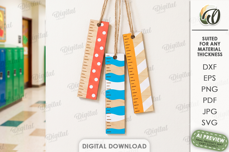 School Ornaments Laser Cut. Classroom Wall Hanger SVG